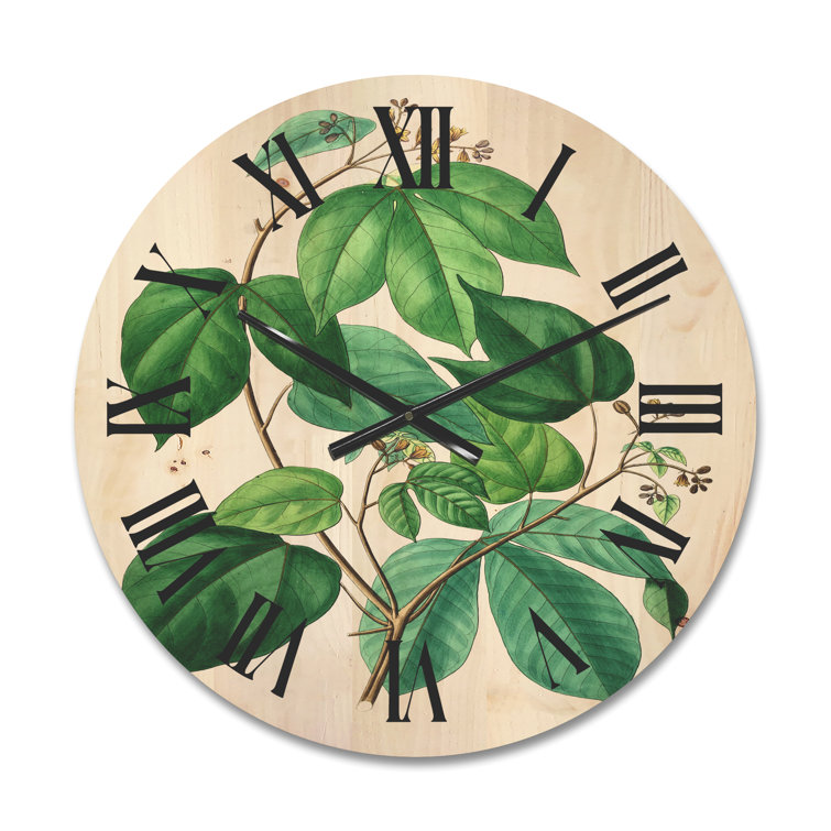 East Urban Home Solid Wood Wall Clock Wayfair